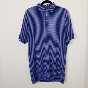 RLX Ralph Lauren striped golf polo purple blue